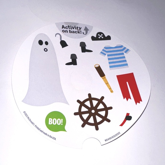 2022 McDonald’s Halloween pail McBoo white ghost bucket new stickers included - Picture 3 of 3